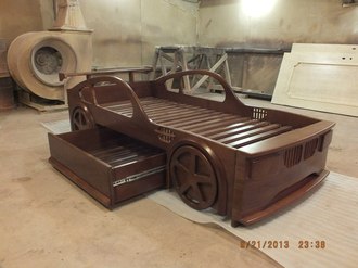 деревянная кровать машина из 100% массива бука